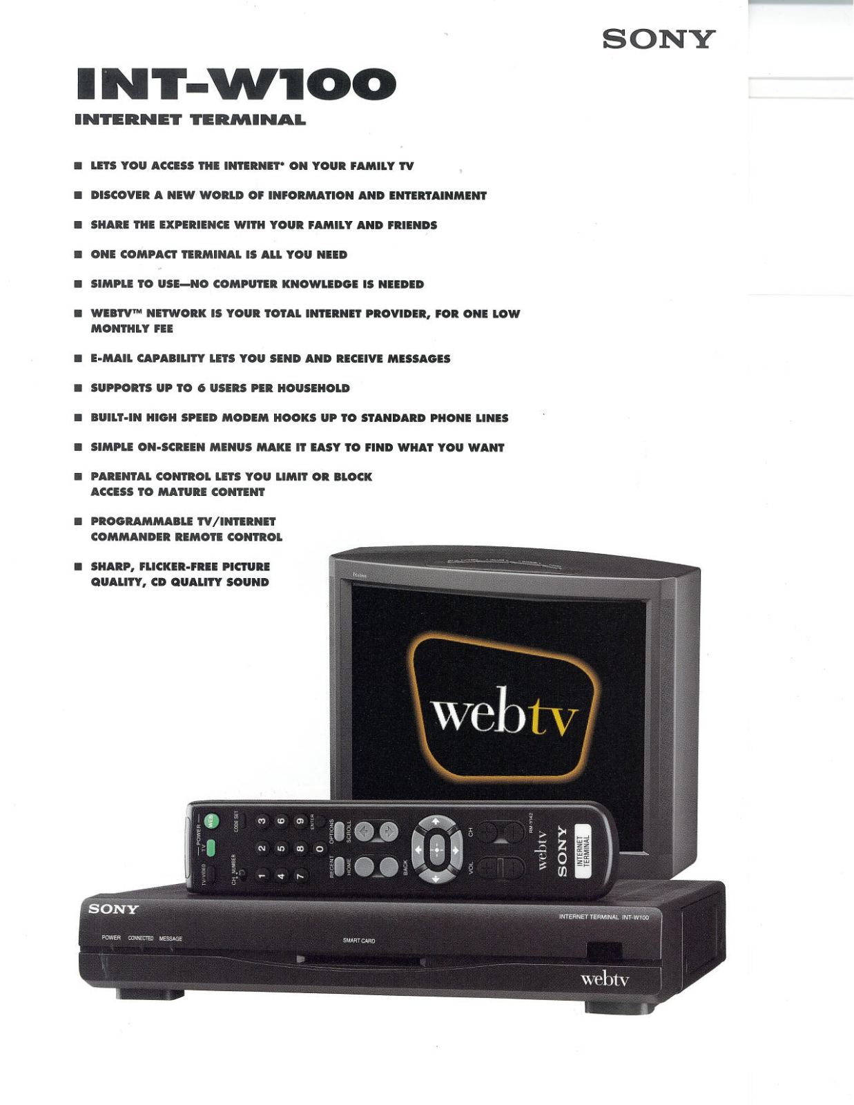 Sony INT-W200 BROCHURE