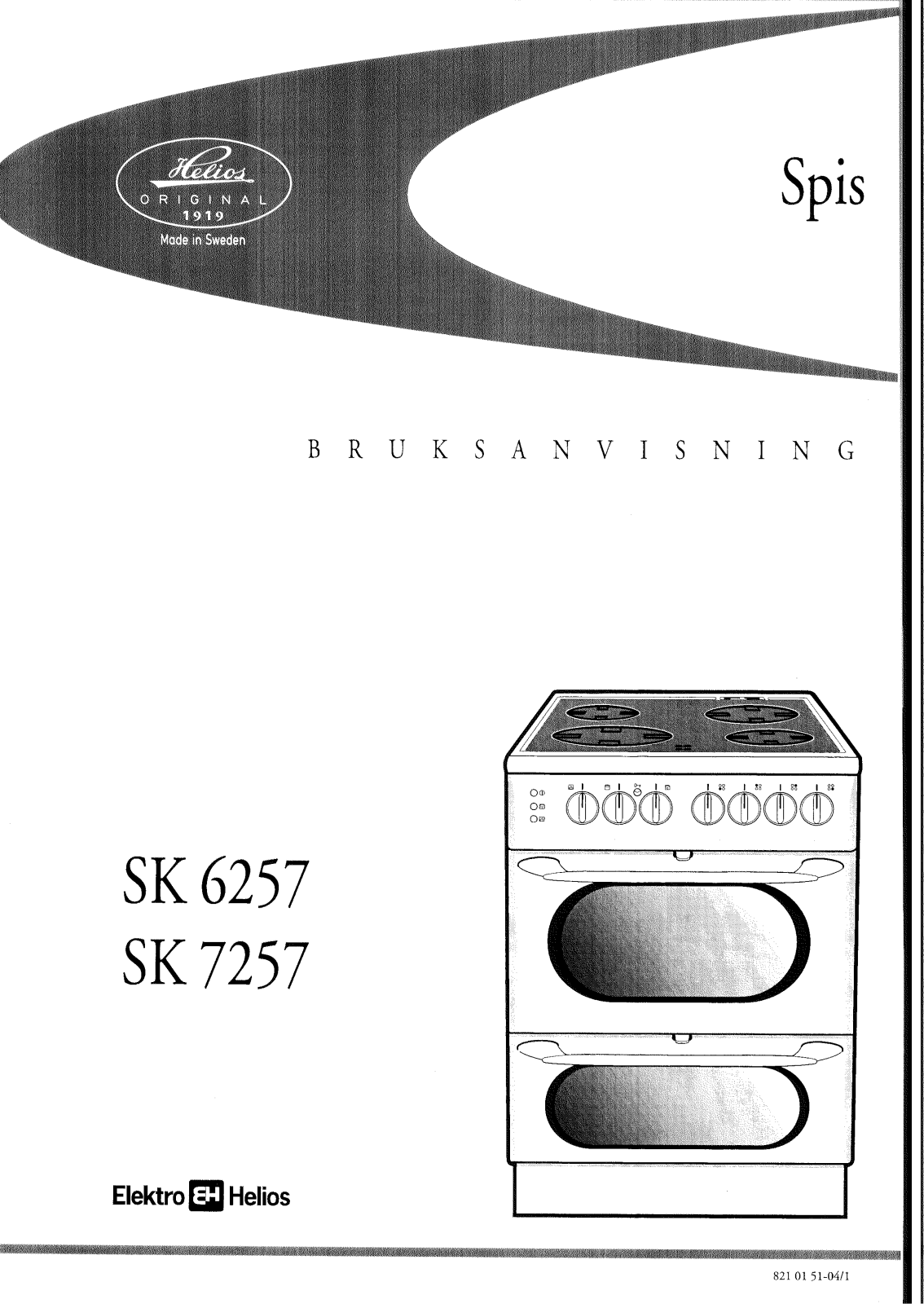 Elektro helios SK6257, SK7257 User Manual
