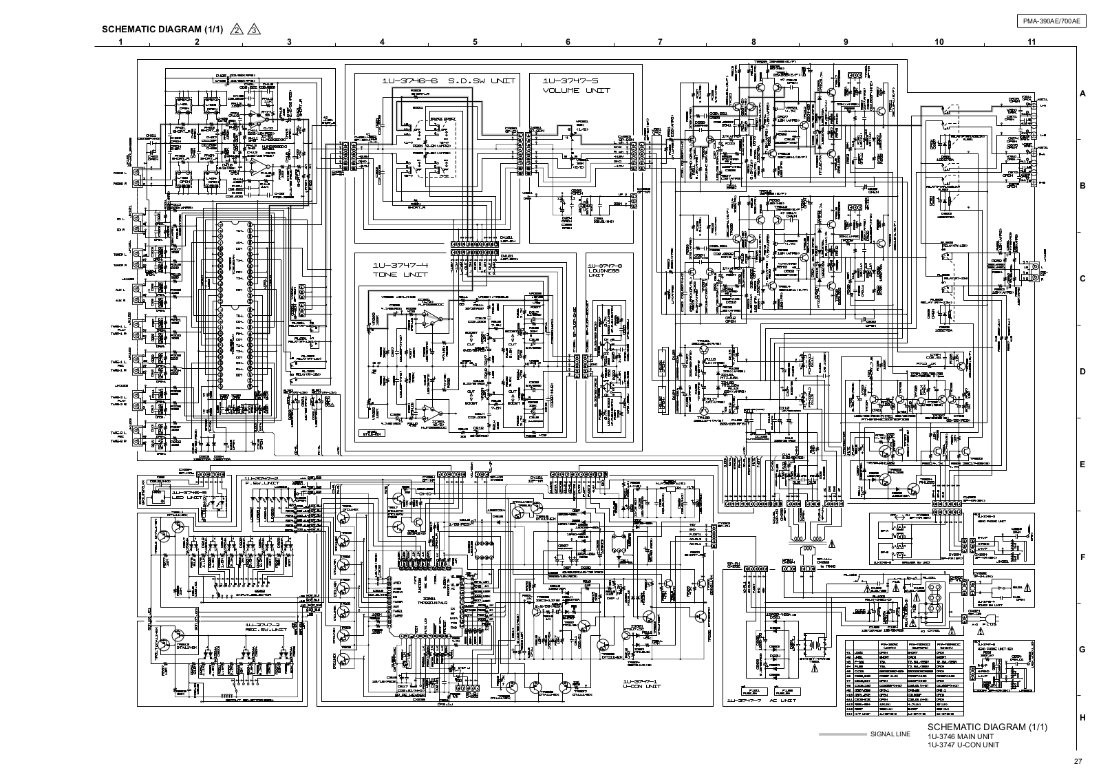 Denon PMA-700 Service Bulletin