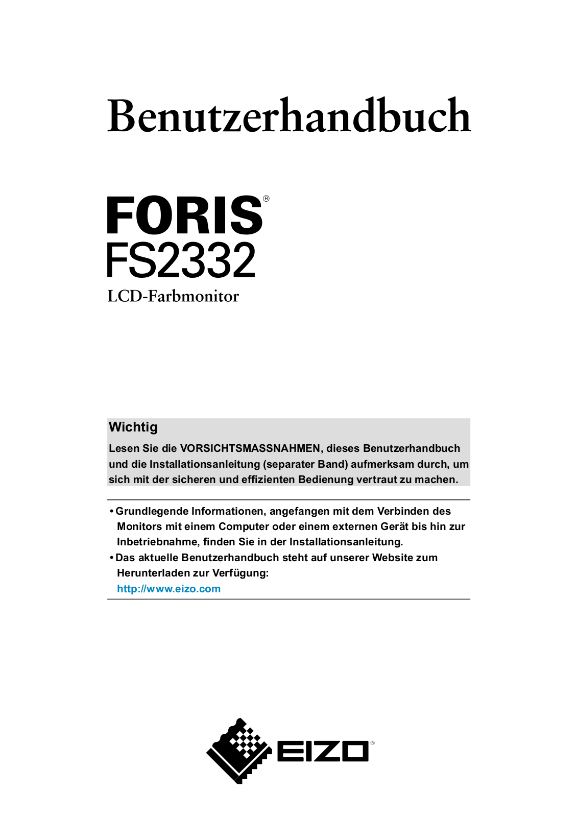 Eizo FORIS FS2332 User Manual