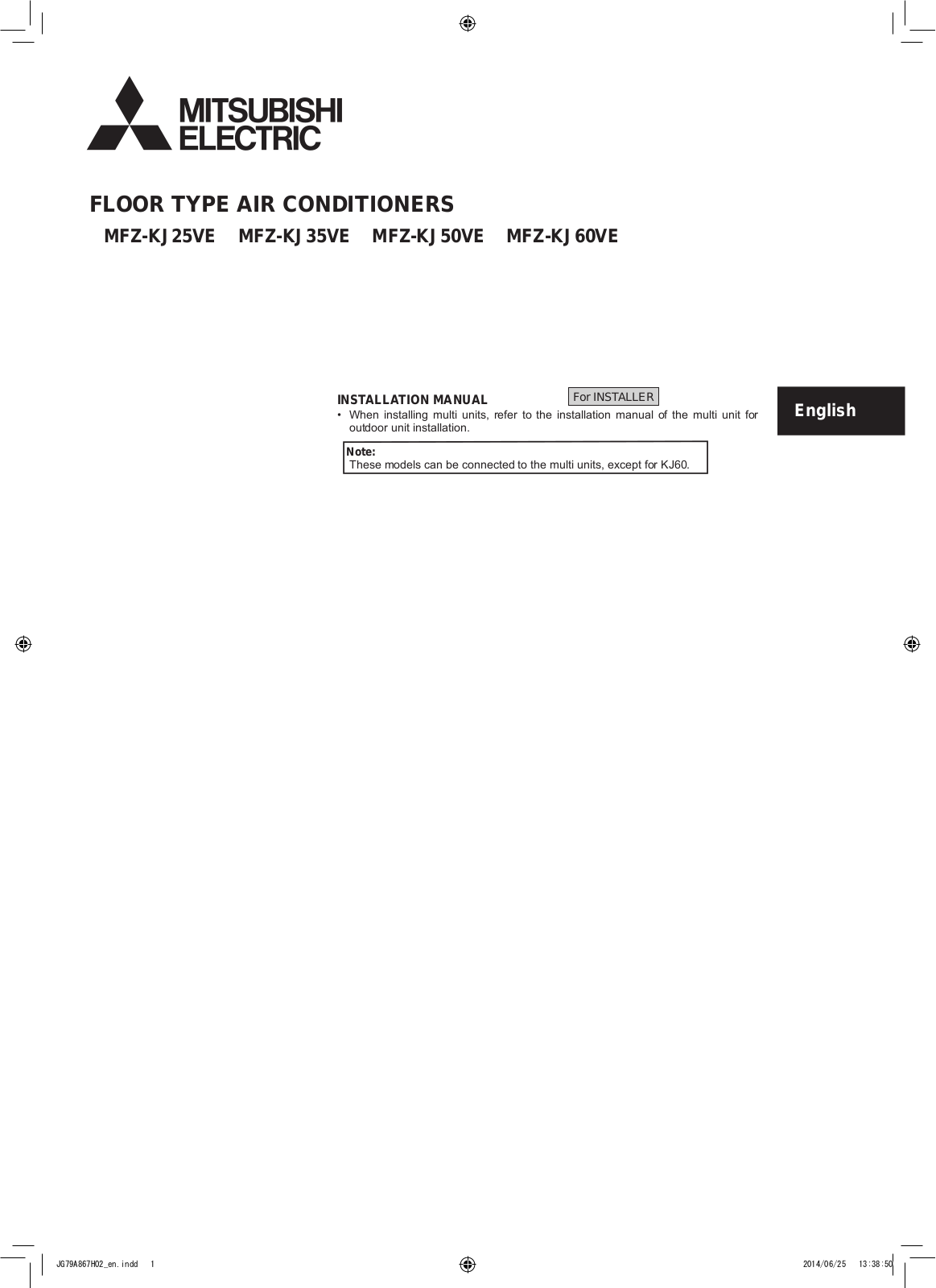 Mitsubishi Electronics Air-Conditioners User Manual