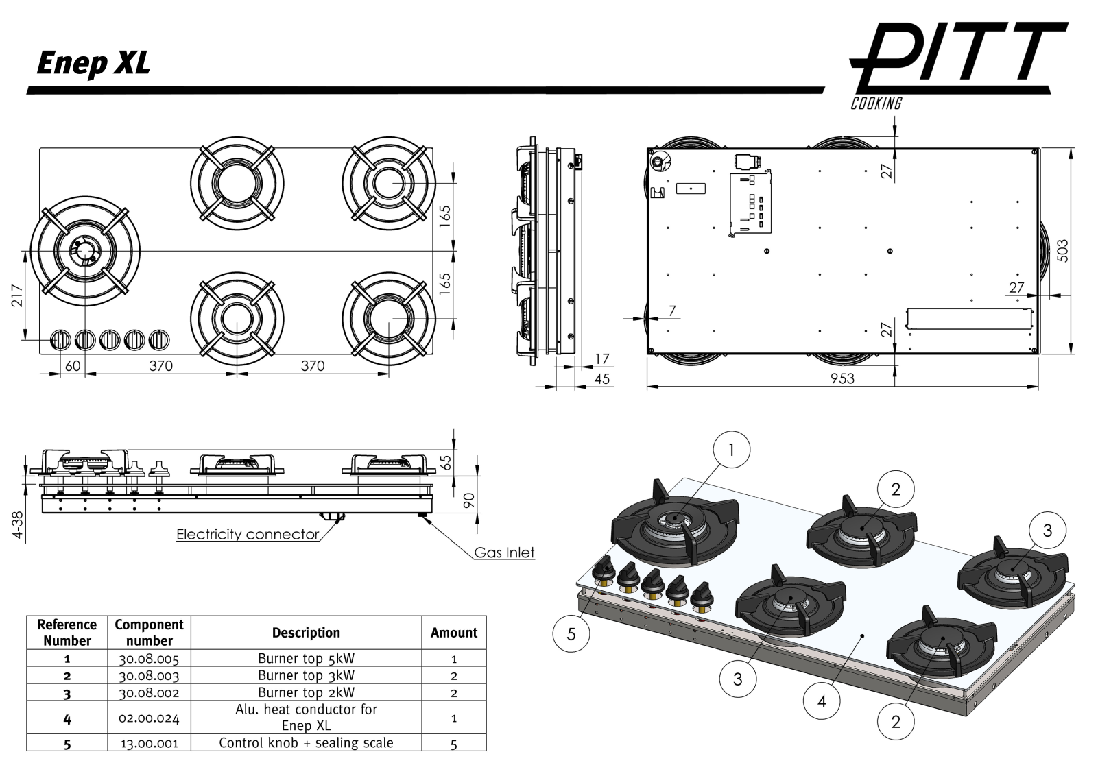 Pitt ENEPXL-LPG, ENEPXL Specifications Sheet - ManualMachine.com