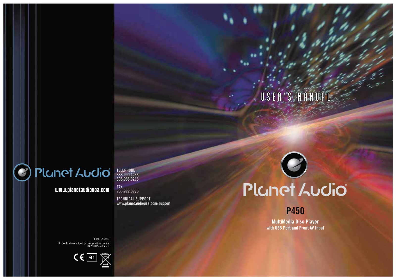 Planet Audio P450 User Manual