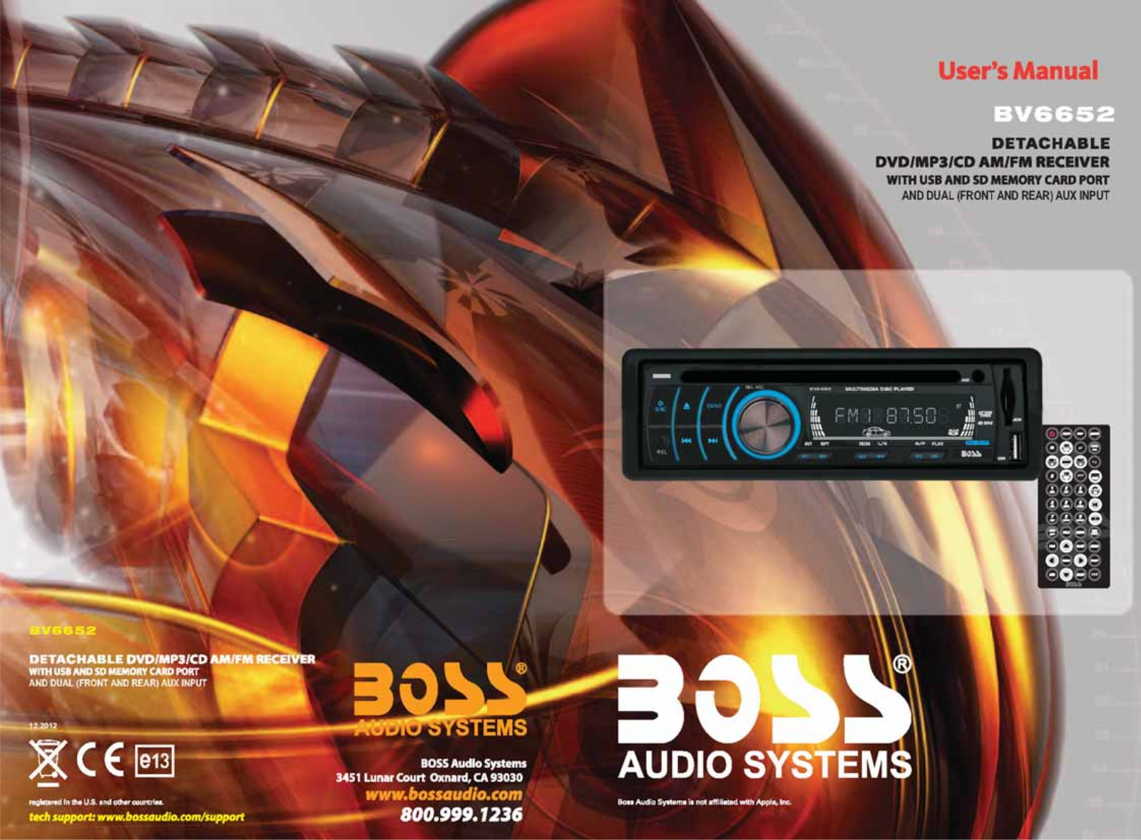 Boss Audio BV6652 User Manual