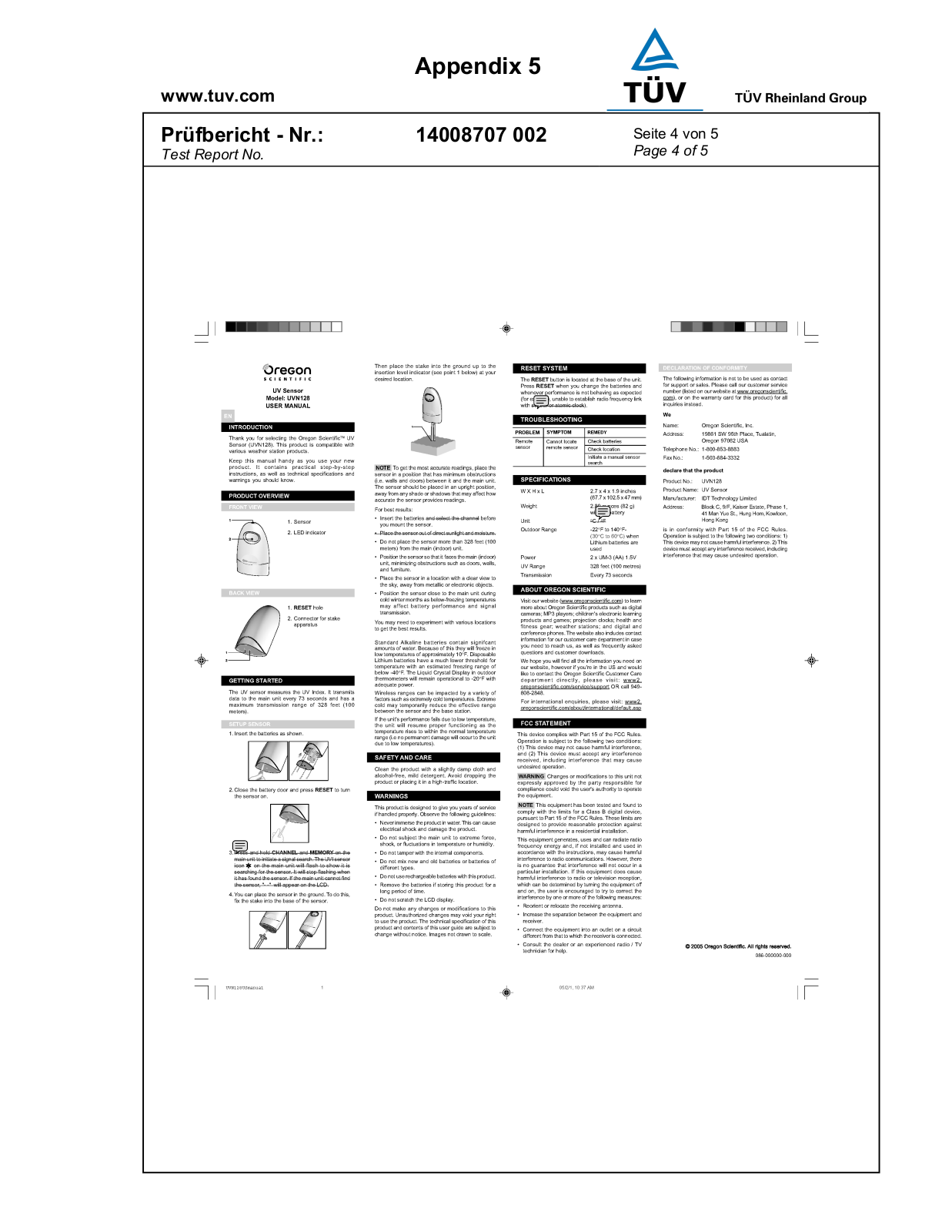 IDT Technology UVN128 01 Users manual