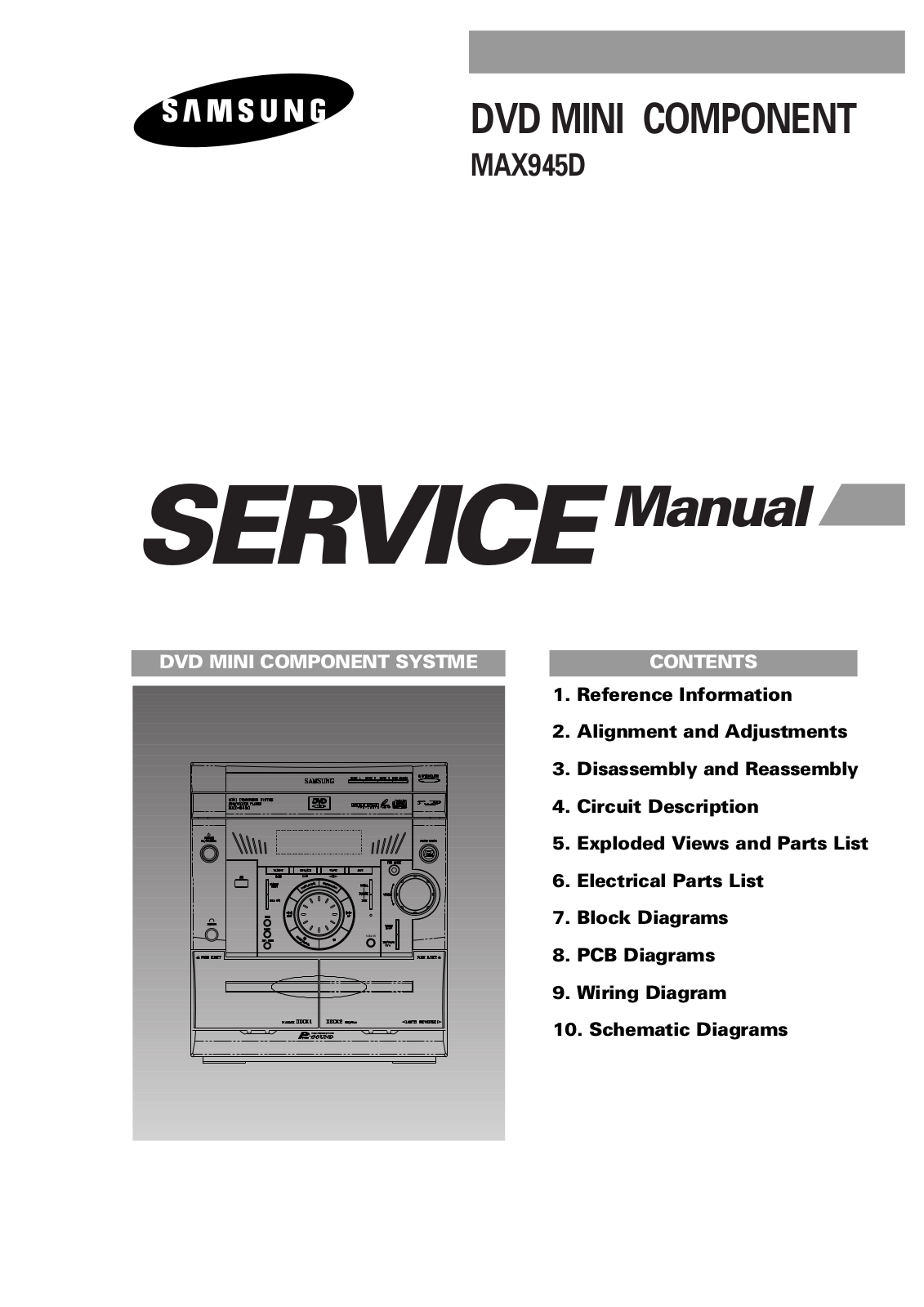 SAMSUNG MAX945DFH Service Manual