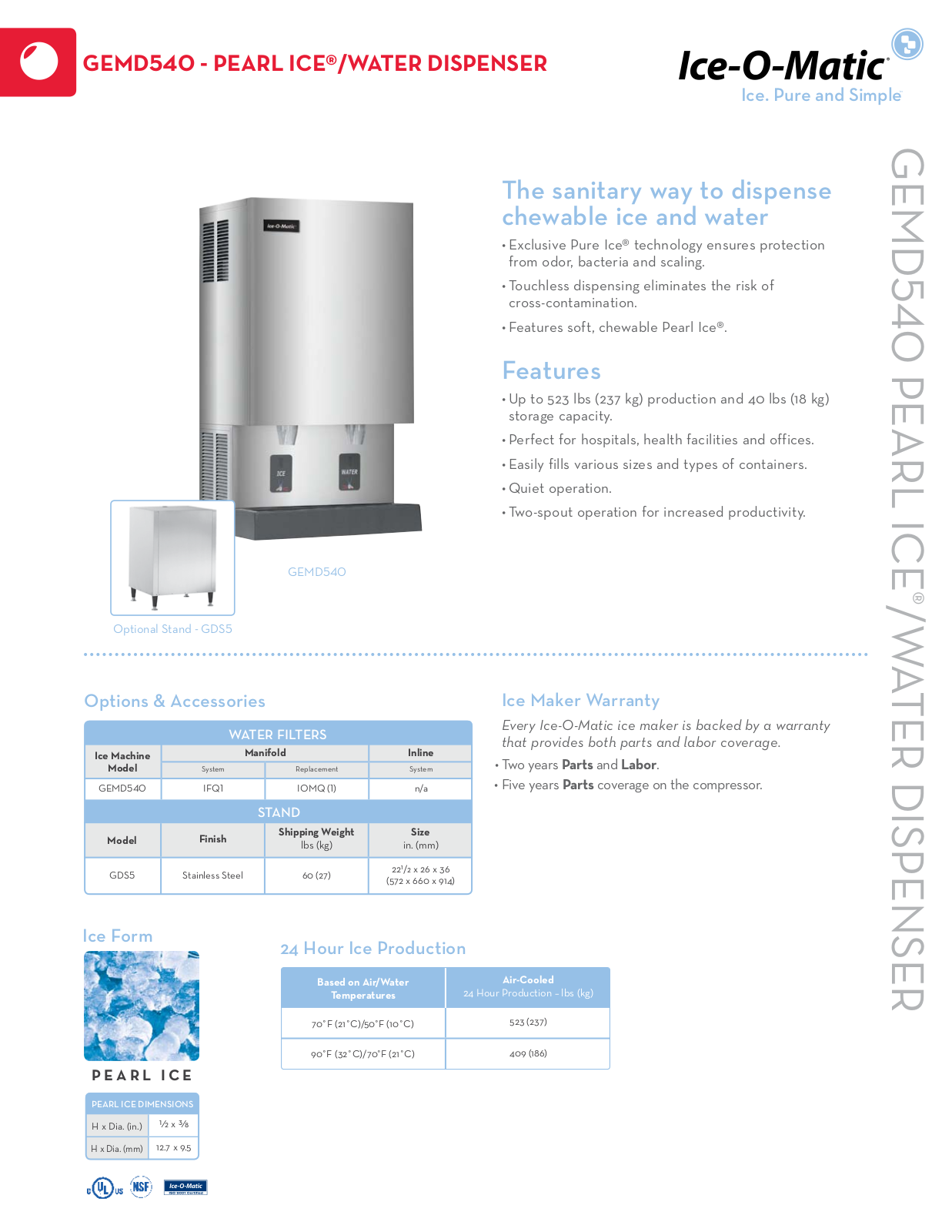 Ice-O-Matic GEMD540 User Manual