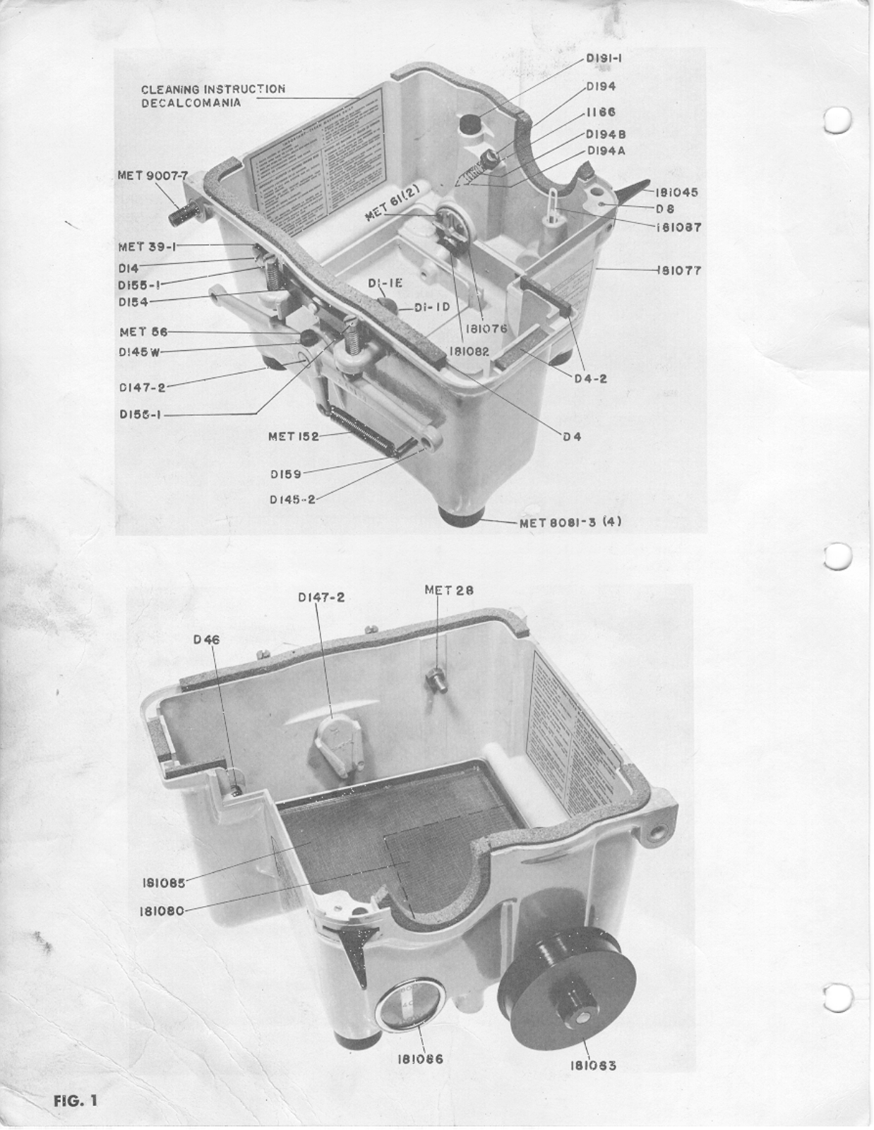 Pegasus W&G820 Parts List