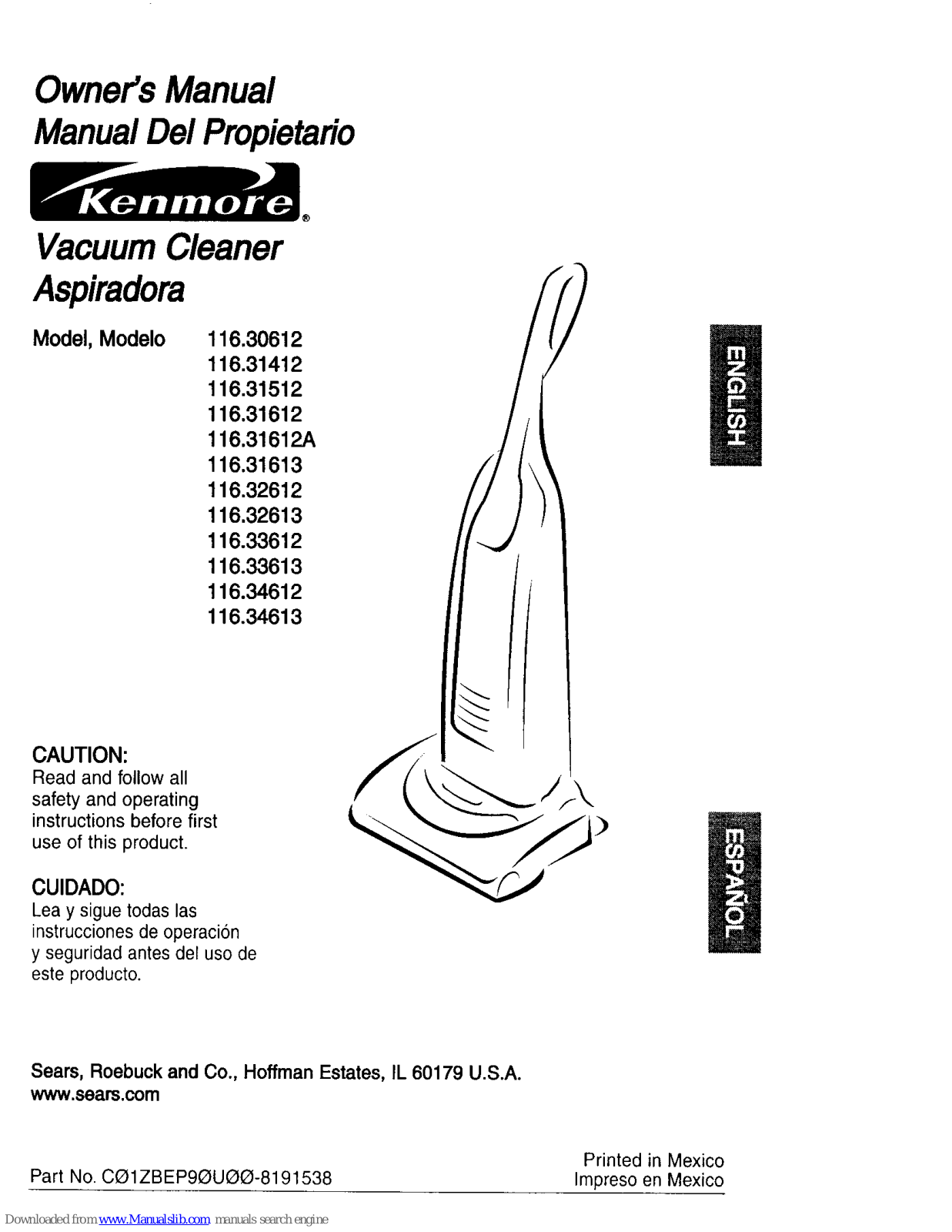 Kenmore 116.31612A, 116.31412, 116.31512, 116.31613, 116.33612 Owner's Manual - ManualMachine.com