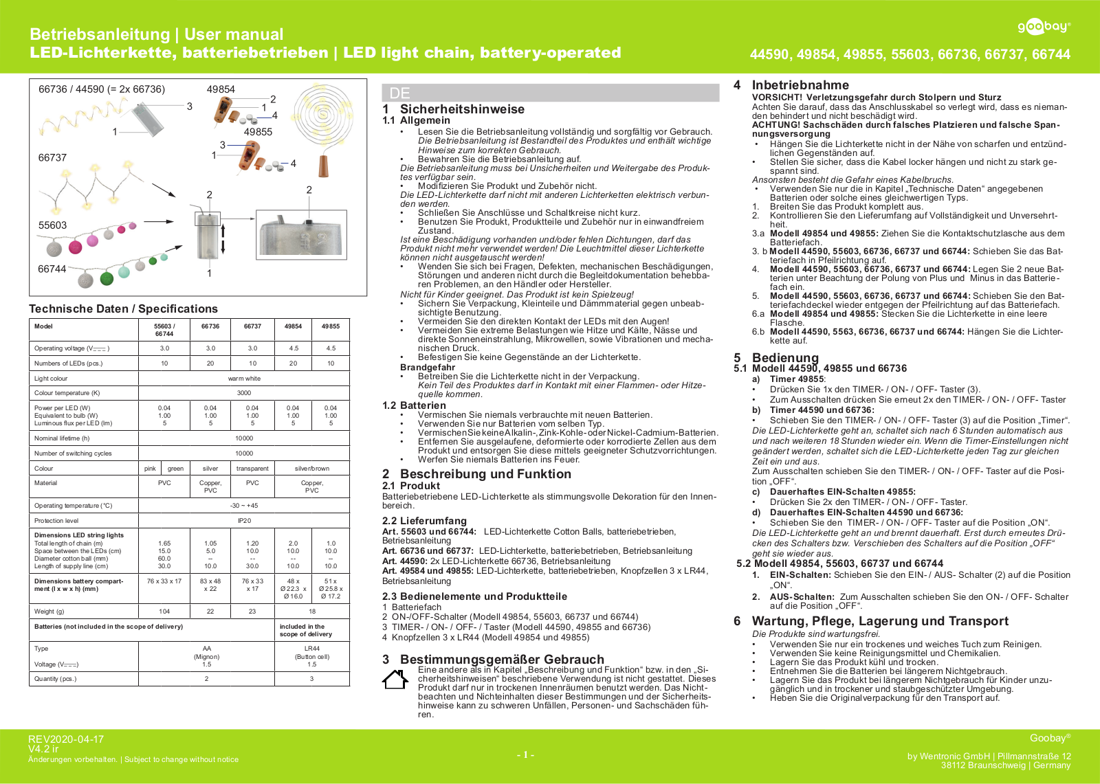 Goobay I-LED-STRIP-BOTTLE, I-LED-STRIP-BOTTLE-K User Manual - ManualMachine.com