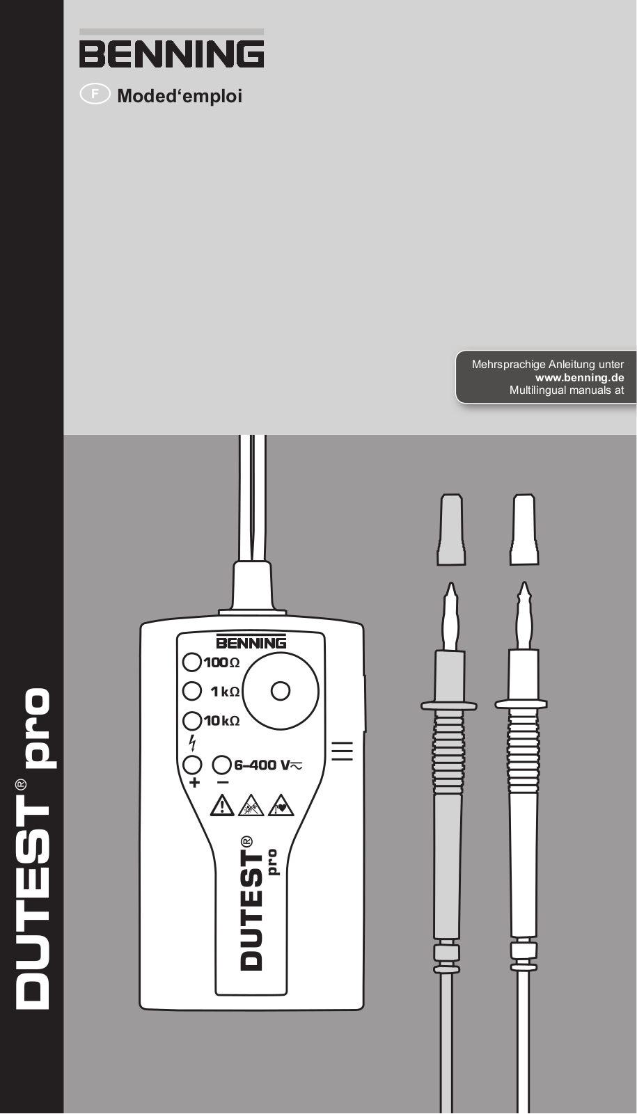 Benning DUTEST pro User guide