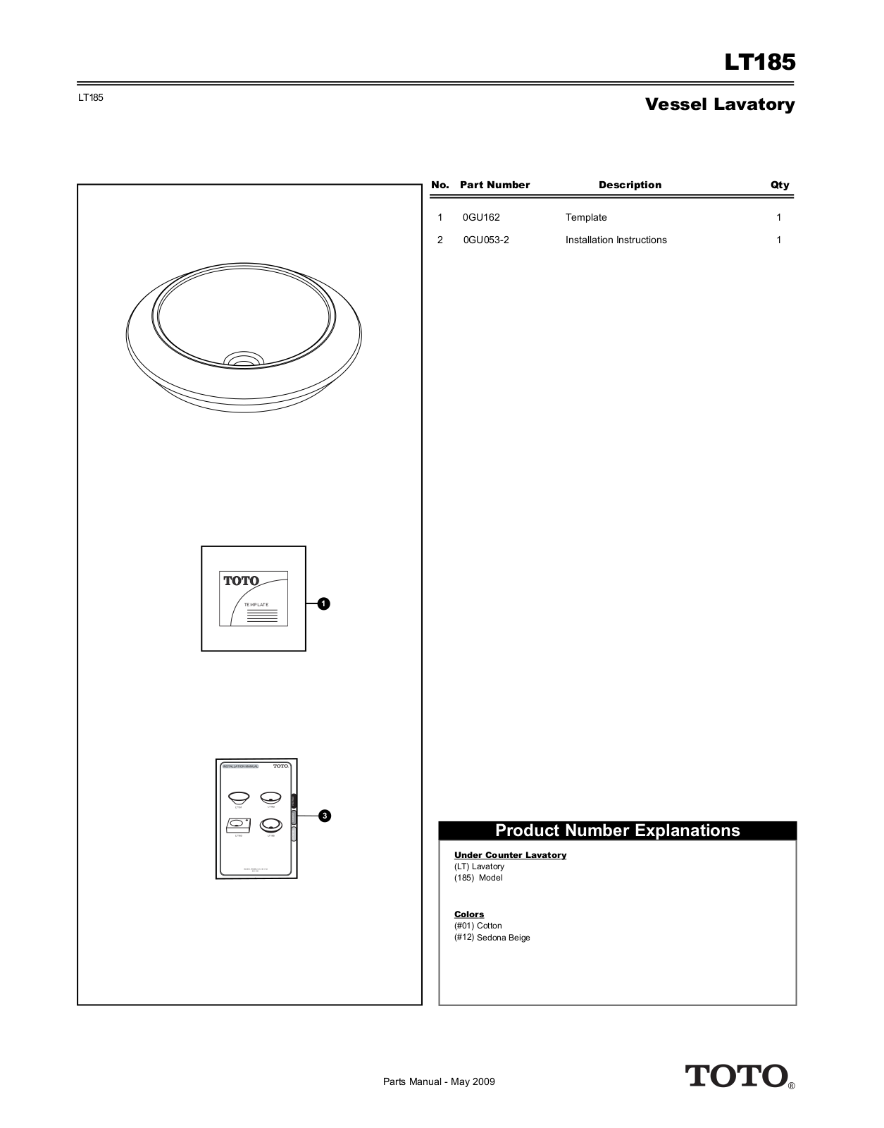 Toto LT18501 User Manual