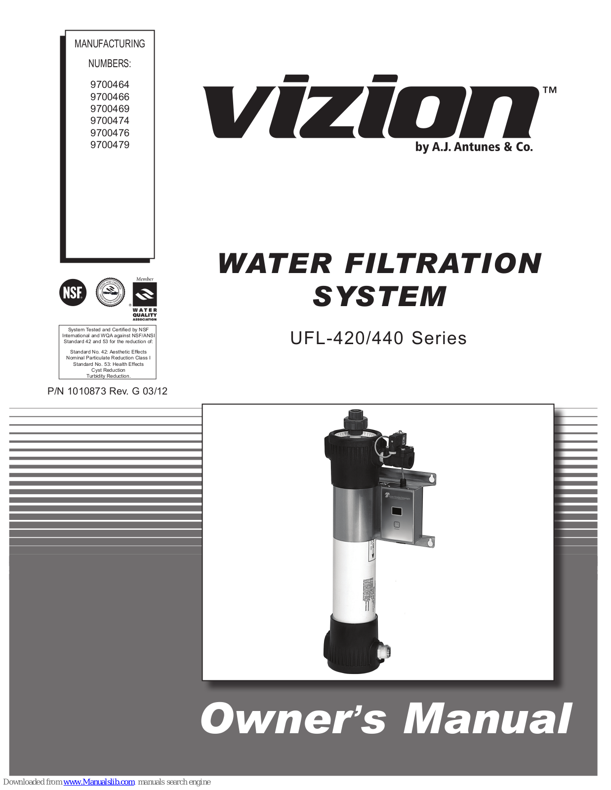 Vizion UFL-420 series, UFL-440 series Owner's Manual