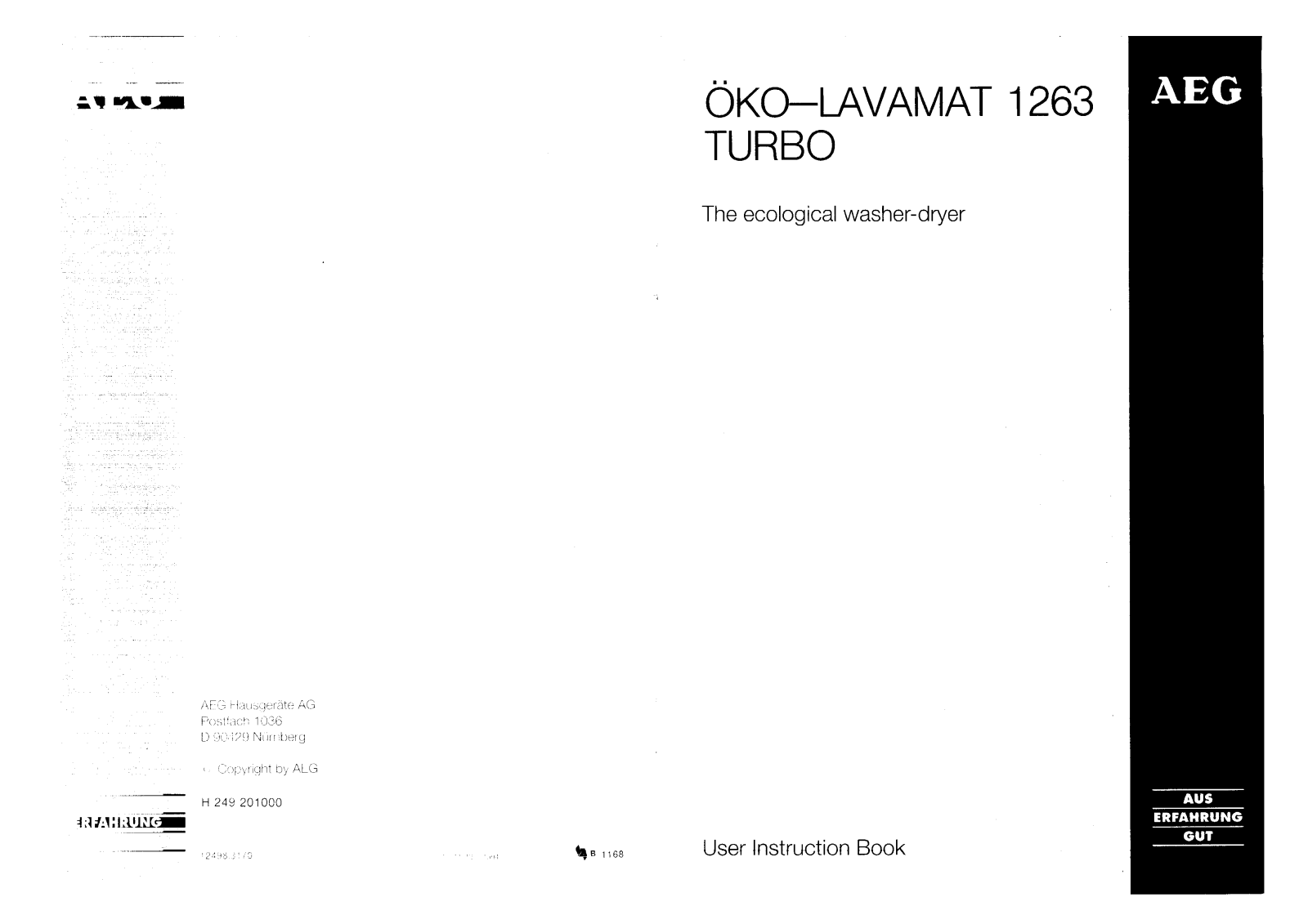 AEG-Electrolux 1263TURBO, 1263T User Manual