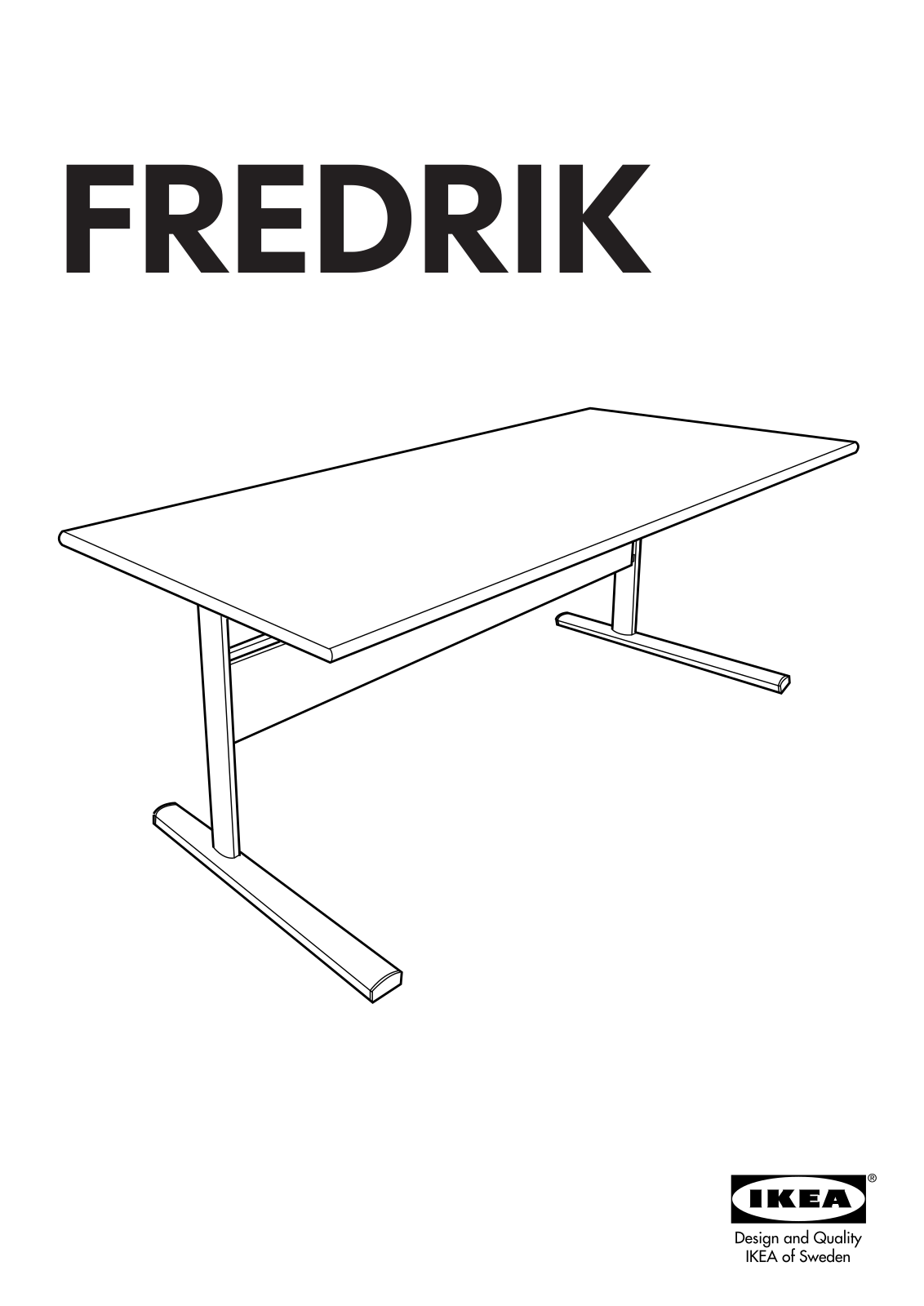 IKEA FREDRIK DESK 55X28 Assembly Instruction