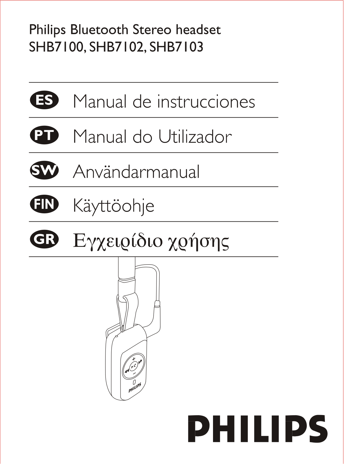 Philips SHB7100, SHB7102, SHB7103 User Manual