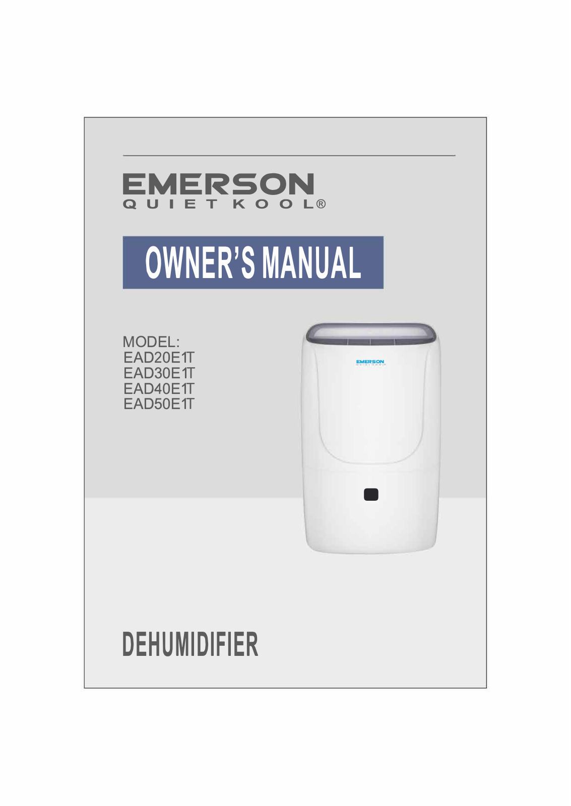 Emerson EAD50E1T User Manual