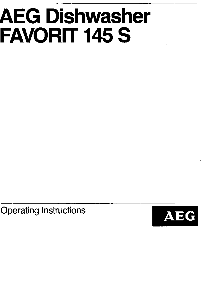AEG-Electrolux FAV145 S SGA, FAV145 S UGA, FAV145 SGA User Manual
