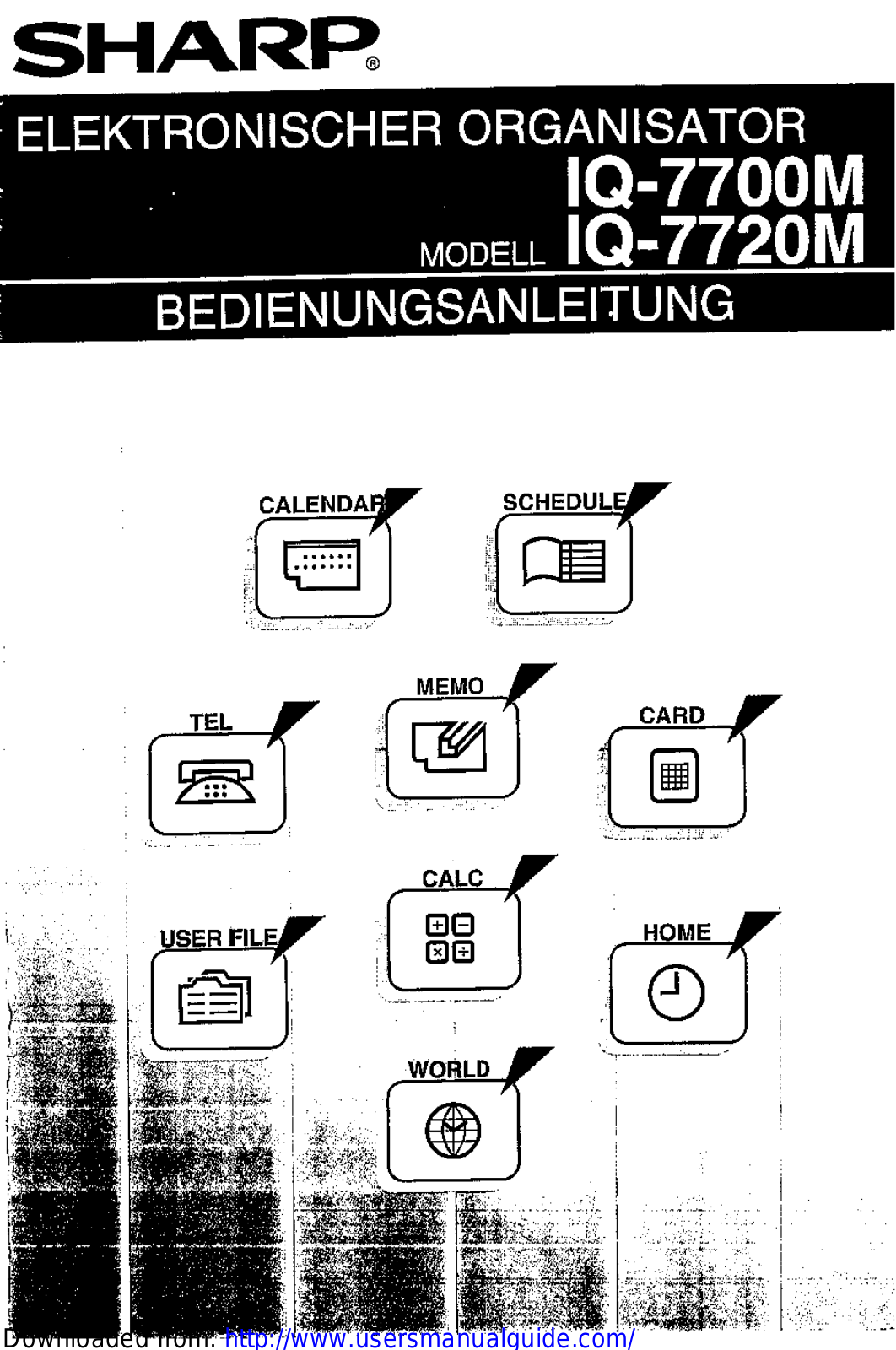 SHARP IQ-7700M/7720M User Manual