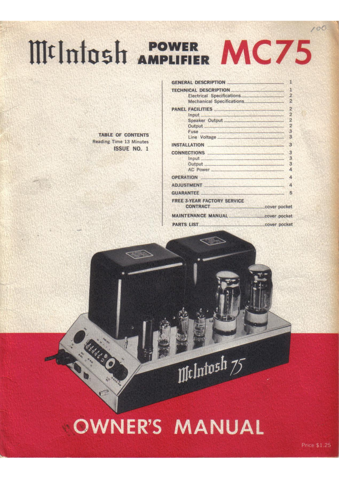 McIntosh MC-75 User Manual