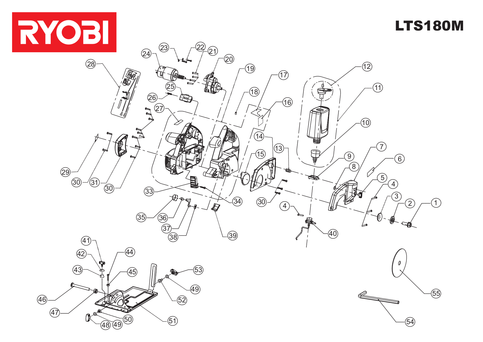 RYOBI LTS180M User Manual