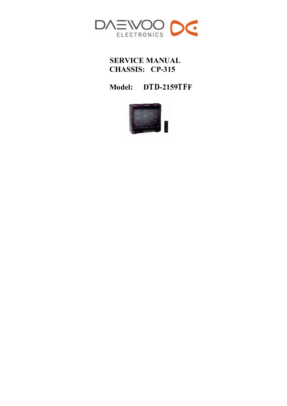 Daewoo DTD-2159TFF Schematic