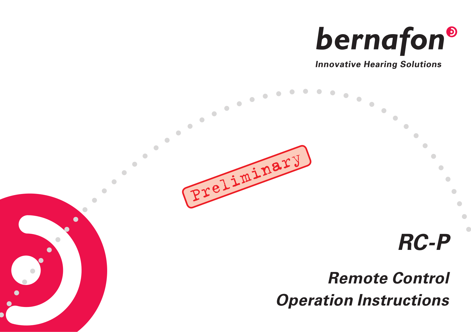 Bernafon RCP User Manual