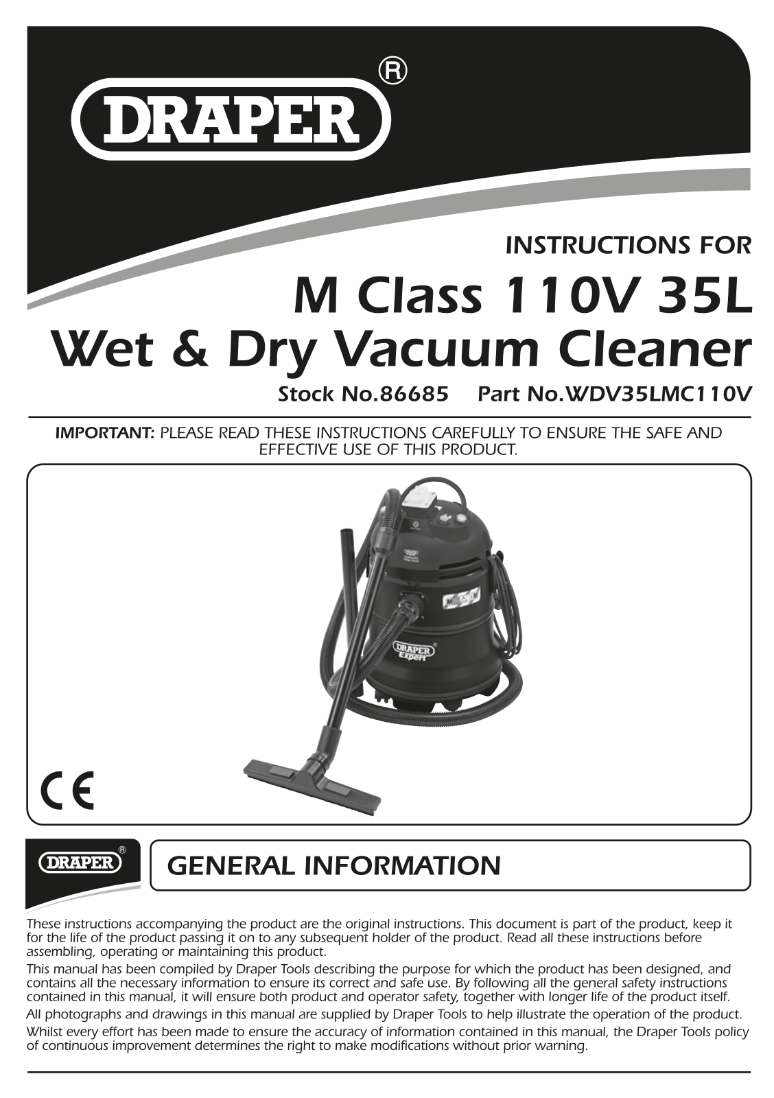 Draper Tools 86685 Instructions - ManualMachine.com