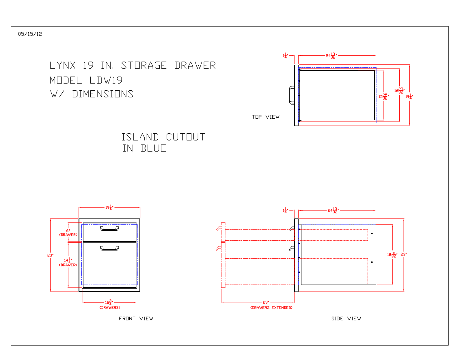 Lynx LDW194 Dimensions - ManualMachine.com
