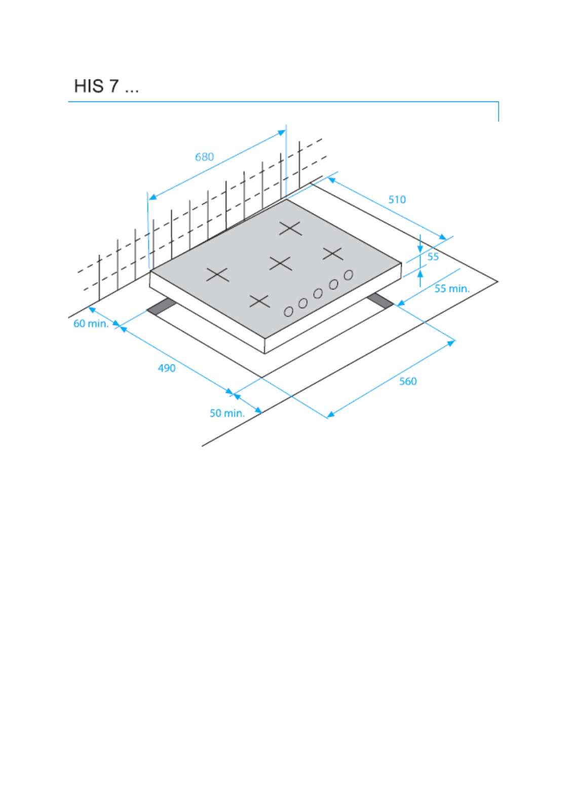 Beko HIS 75220 S DIMENSIONS