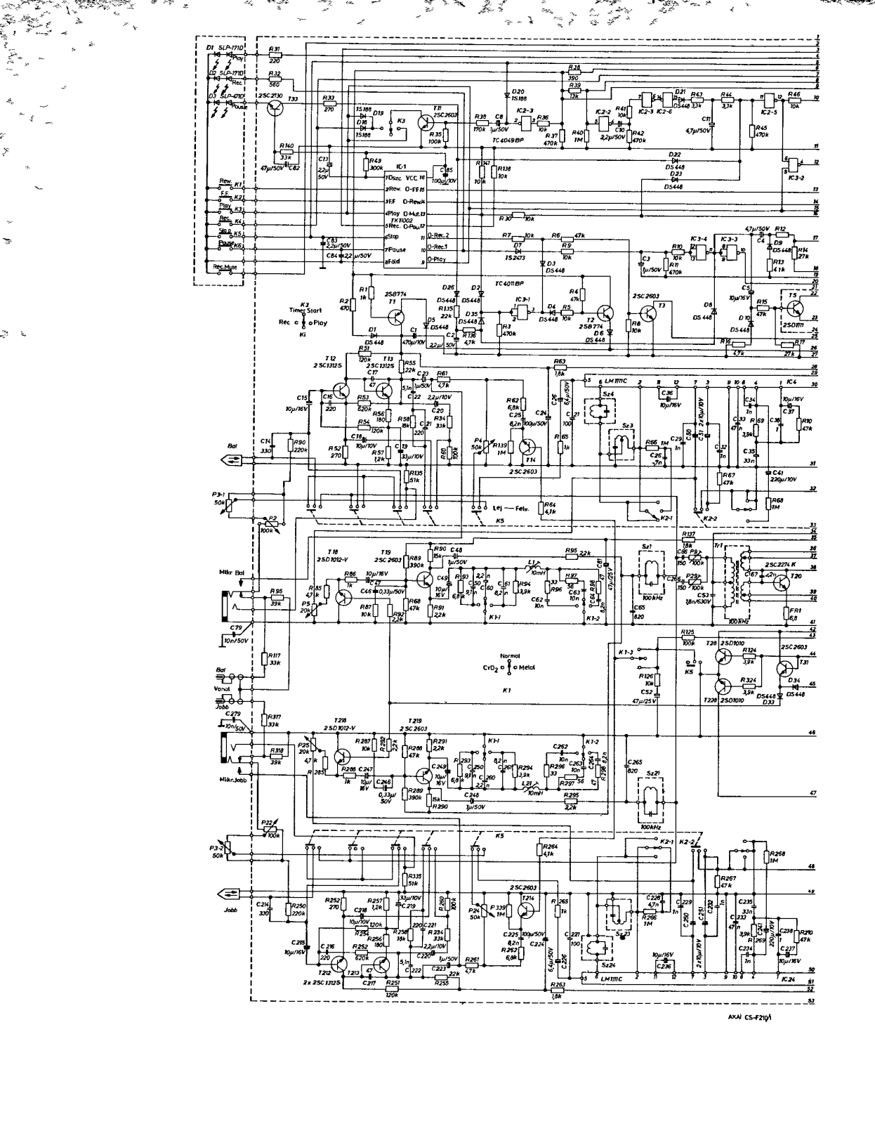 Akai CSF-210 Schematic