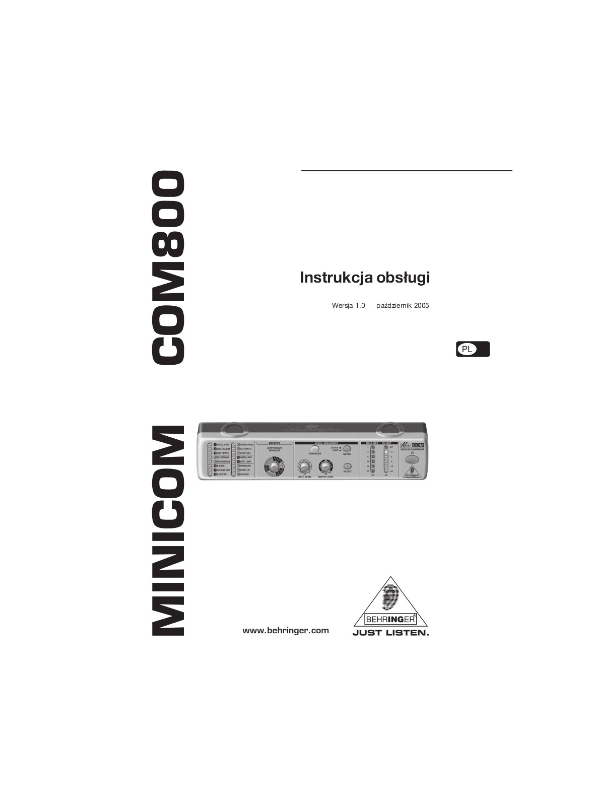 Behringer COM800 User Manual