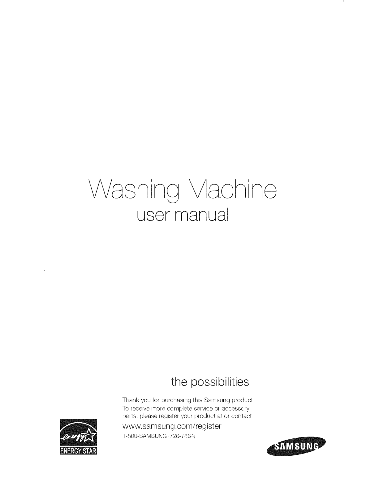 Samsung WF365BTBGWR/A2-01, WF365BTBGWR/A1-01, WF363BTBEUF/A2-01, WF363BTBEUF/A1-01, WF361BVBEWR/A2-01 Owner’s Manual