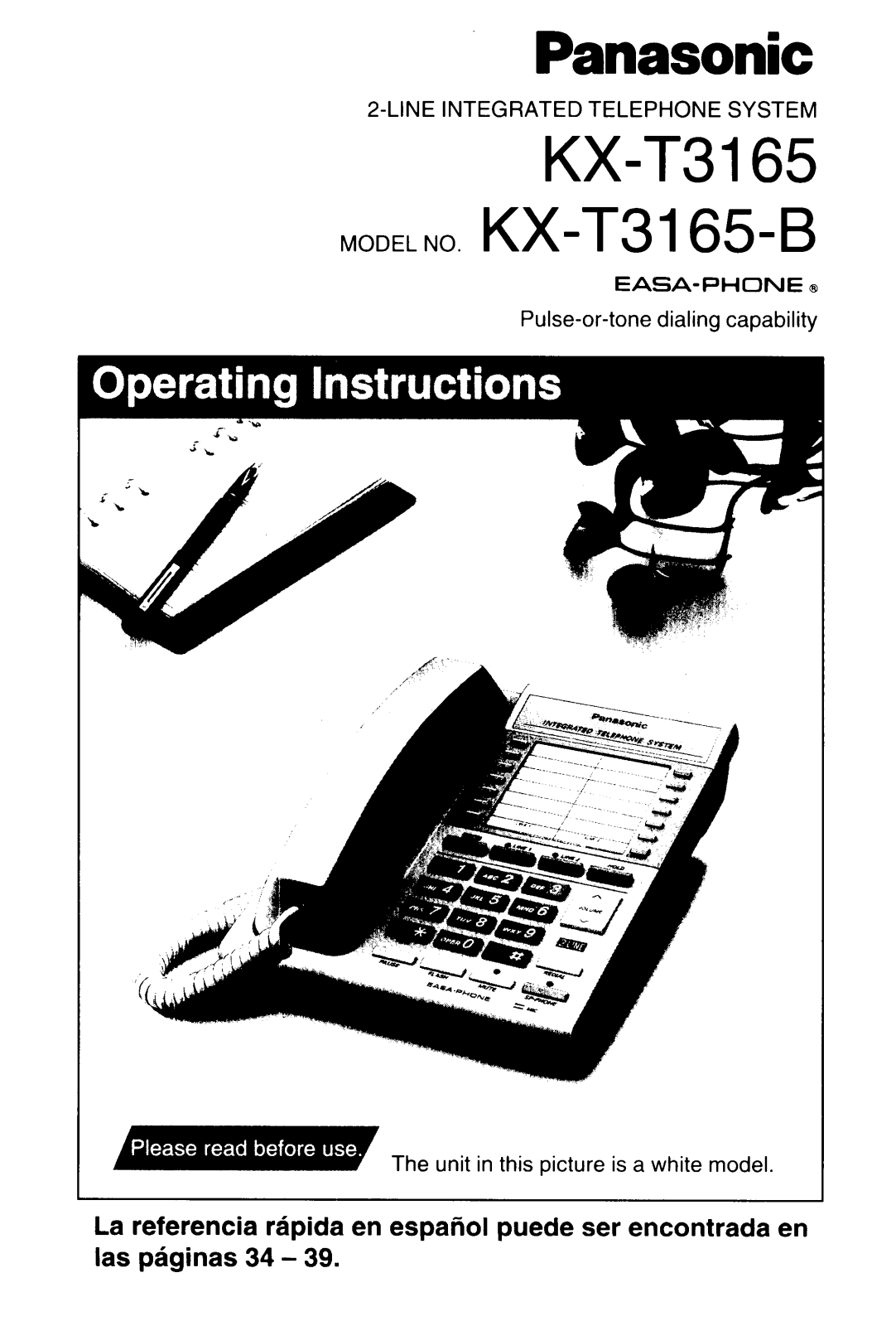 Panasonic kx-t3165 Operation Manual