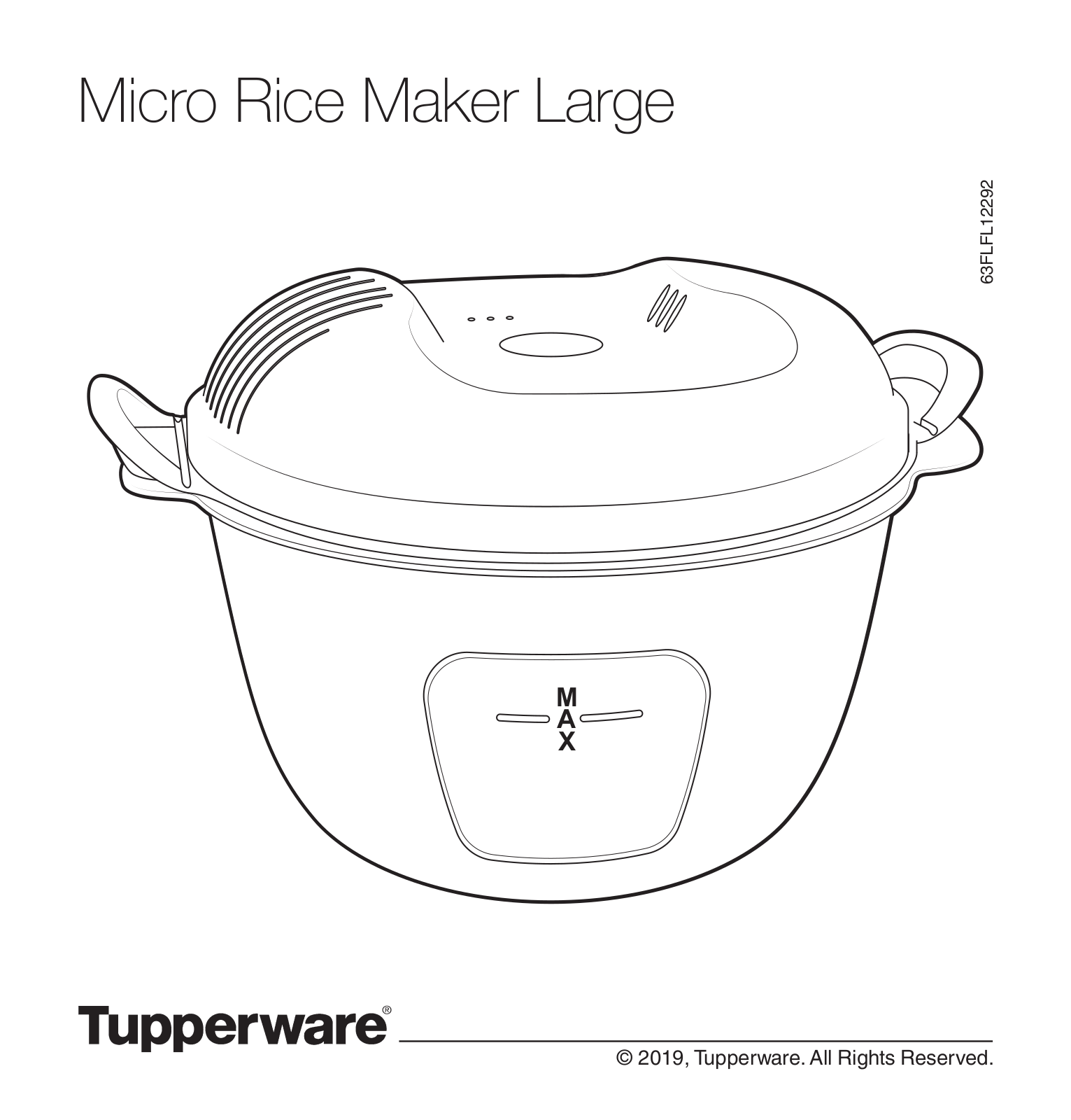 Tupperware Micro Rice Maker Large User Manual