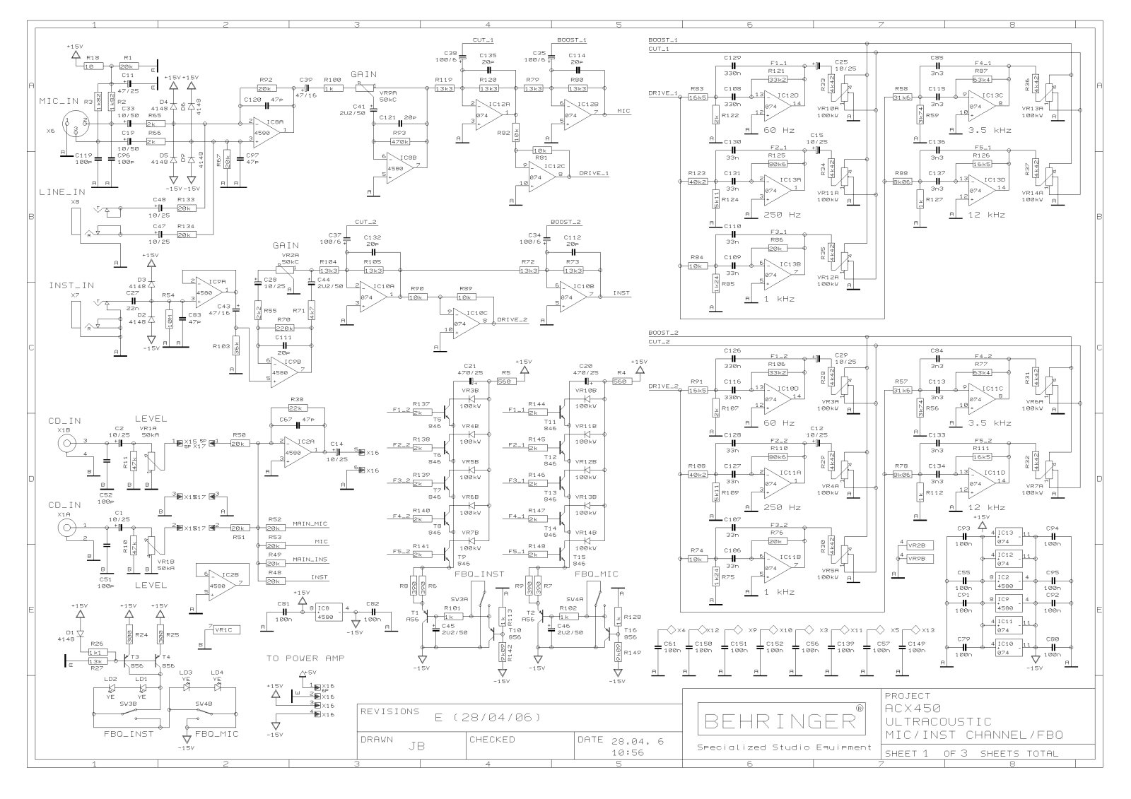 BEHRINGER ACX450REVE Diagram