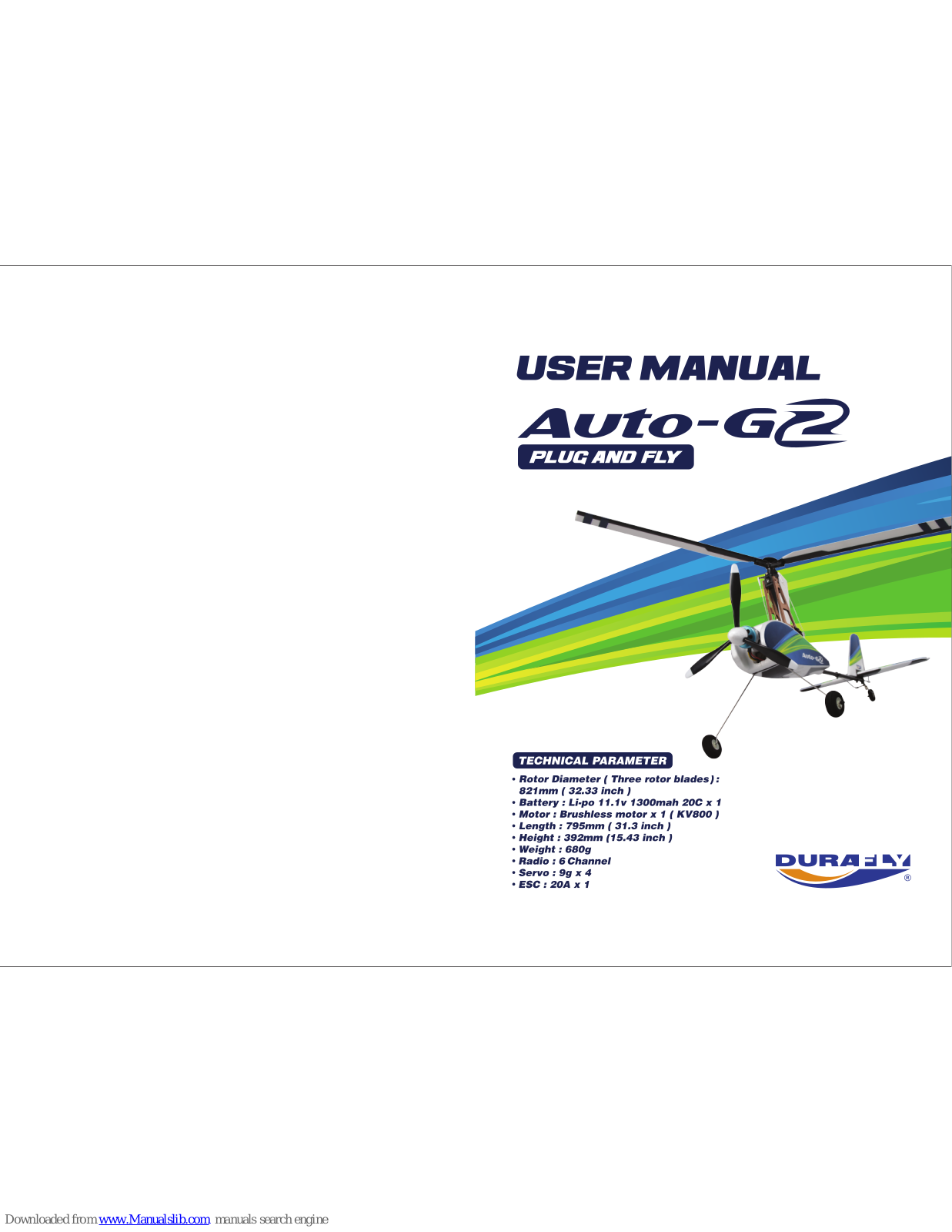 Durafly AUTO-G2 User Manual - ManualMachine.com