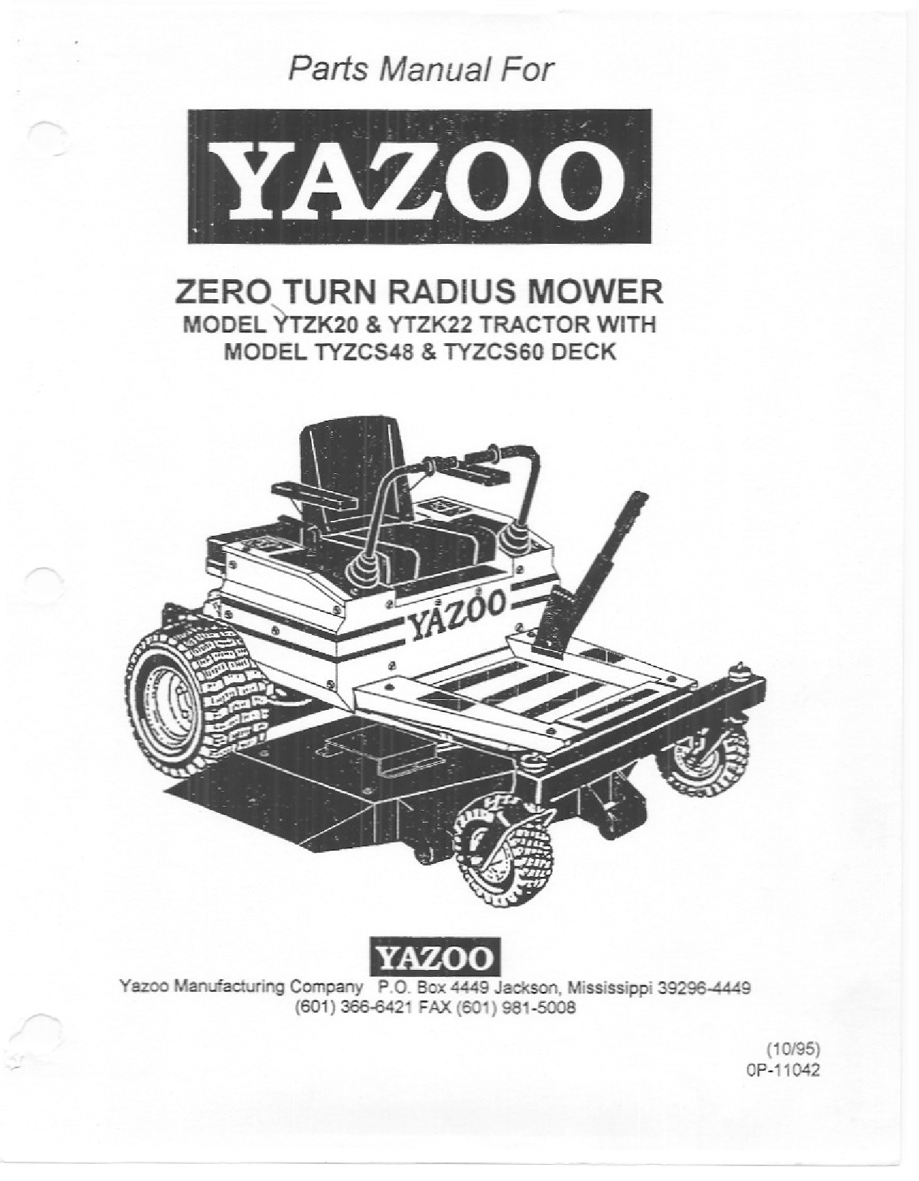 Yazoo/Kees TYZCS48, TYZCS60, YTZK20, YTZK22 User Manual