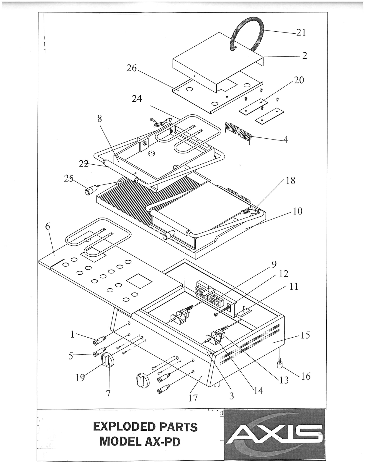 Axis AX-PD Parts List