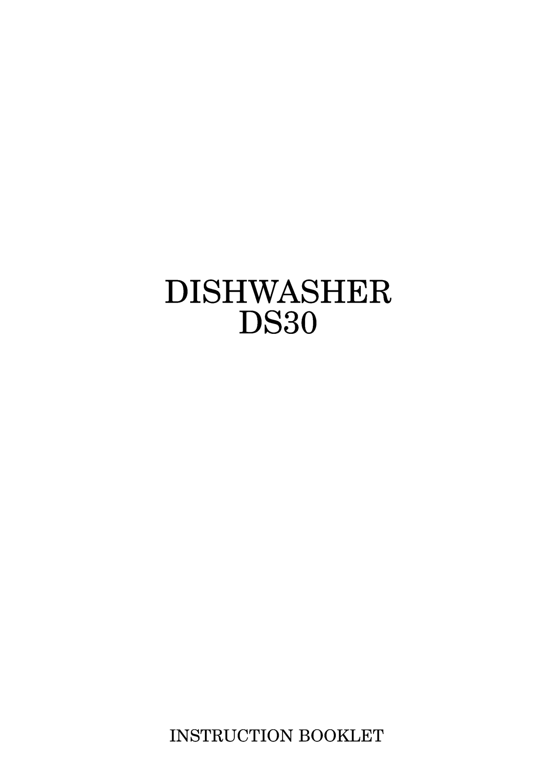 Zanussi DS 30 User Manual