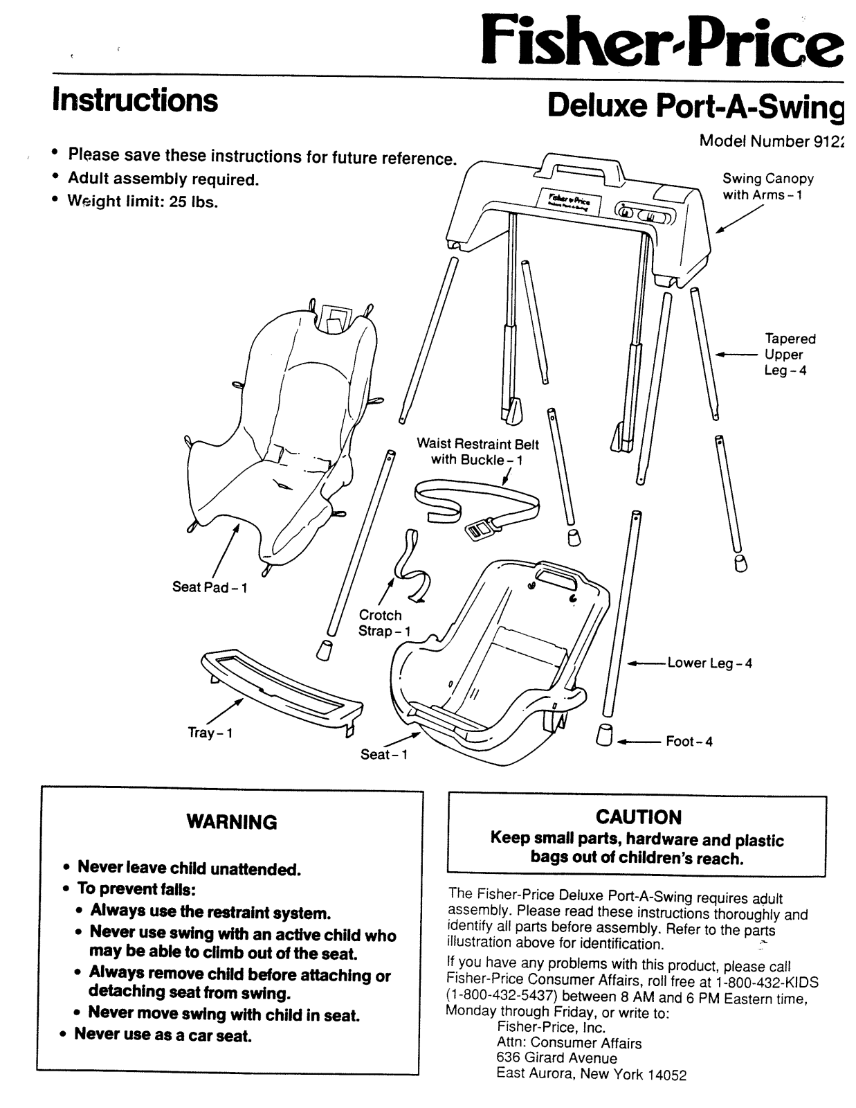 Fisher-Price 9122 User Manual