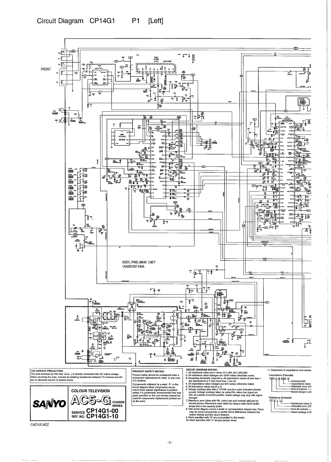 Sanyo CP14G1 Schematic