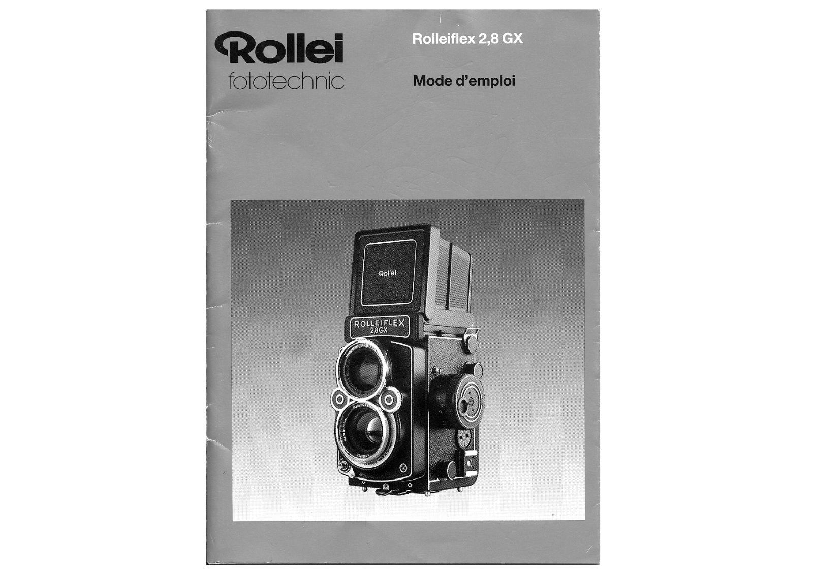 ROLLEI Rolleiflex 2, 8GX Instruction Manual