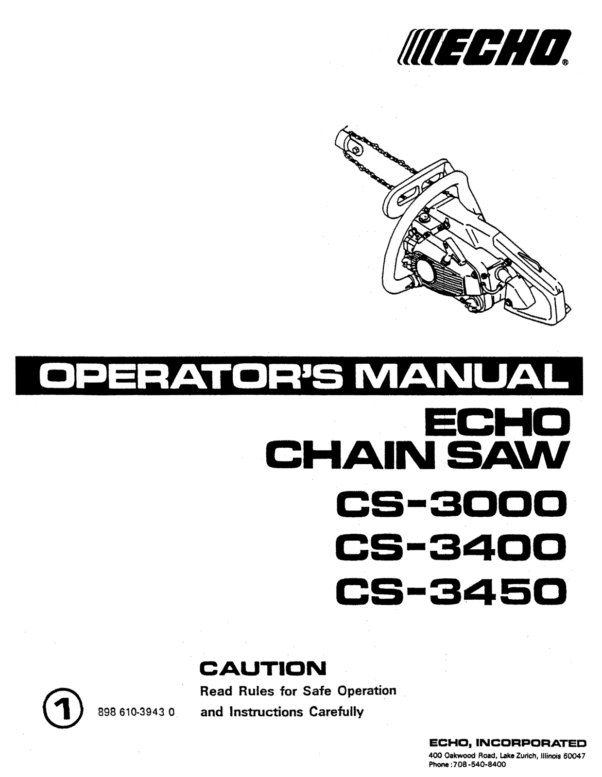 Echo CS-3000, CS-3450, CS-3400 Manual