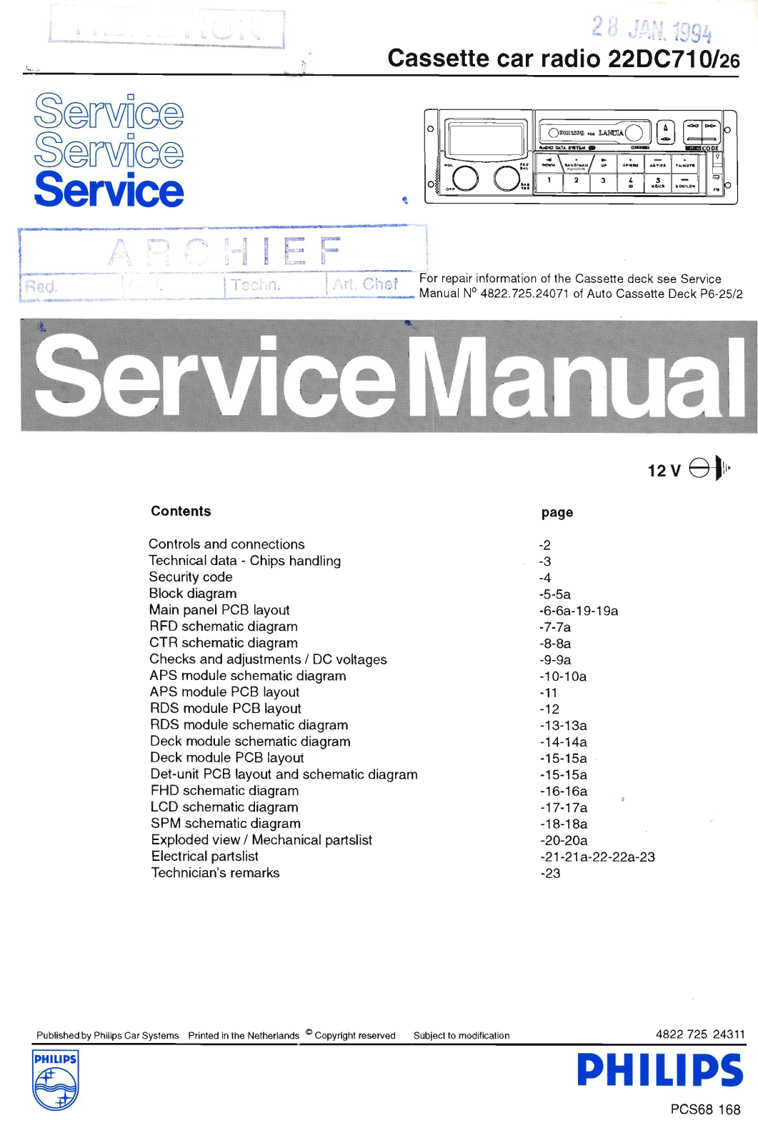 Philips 22-DC-710 Service Manual