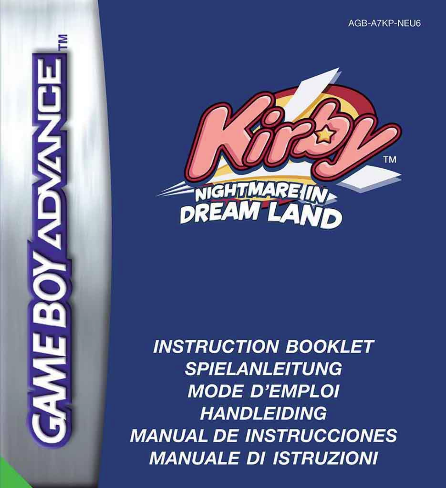 Kirby Nightmare in Dream Land Instruction Manual