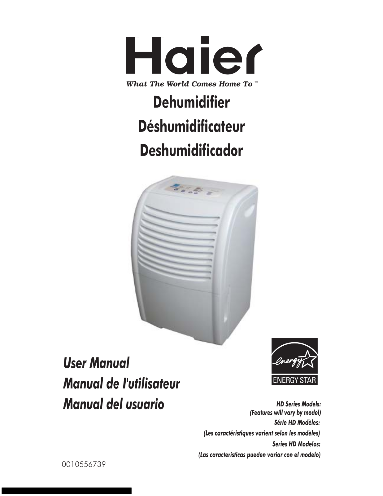 Haier Dehumidifier model User Manual