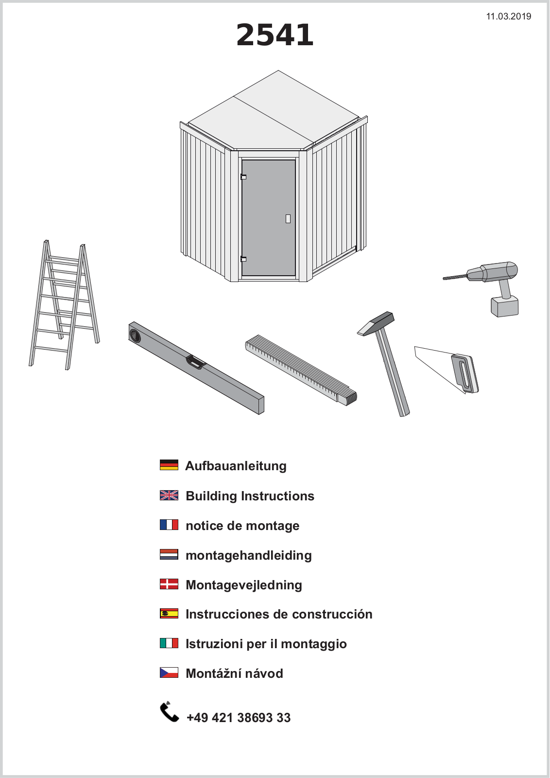 Karibu 2541 Assembly instructions