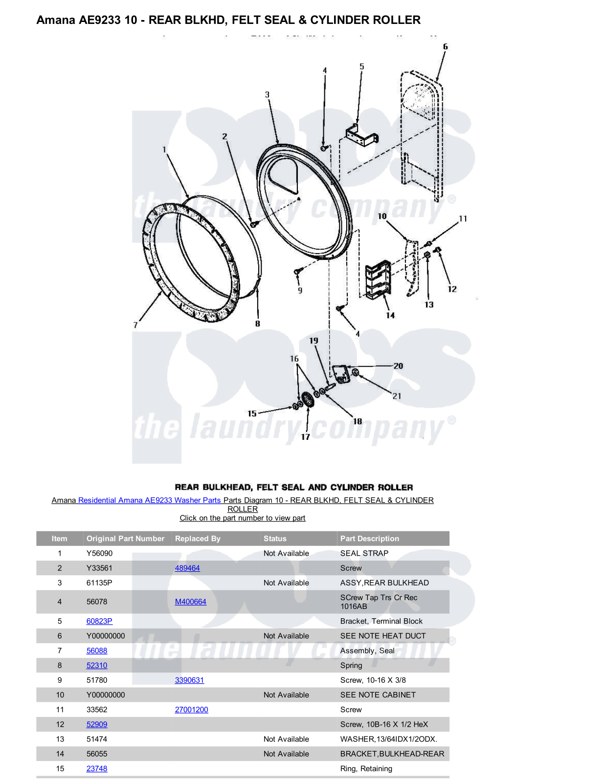 Amana AE9233 Parts Diagram