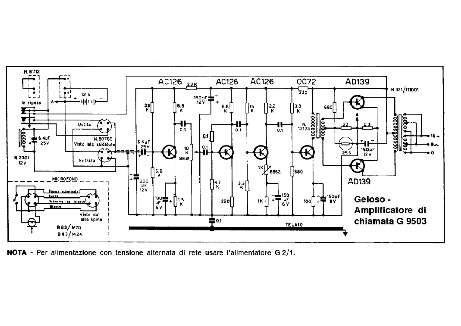 Geloso G9503 Schematic